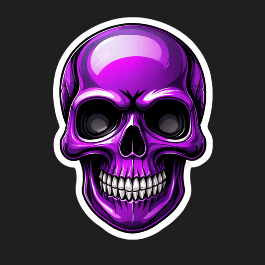 Purple Skull - Sticker - Heat Press Transfer