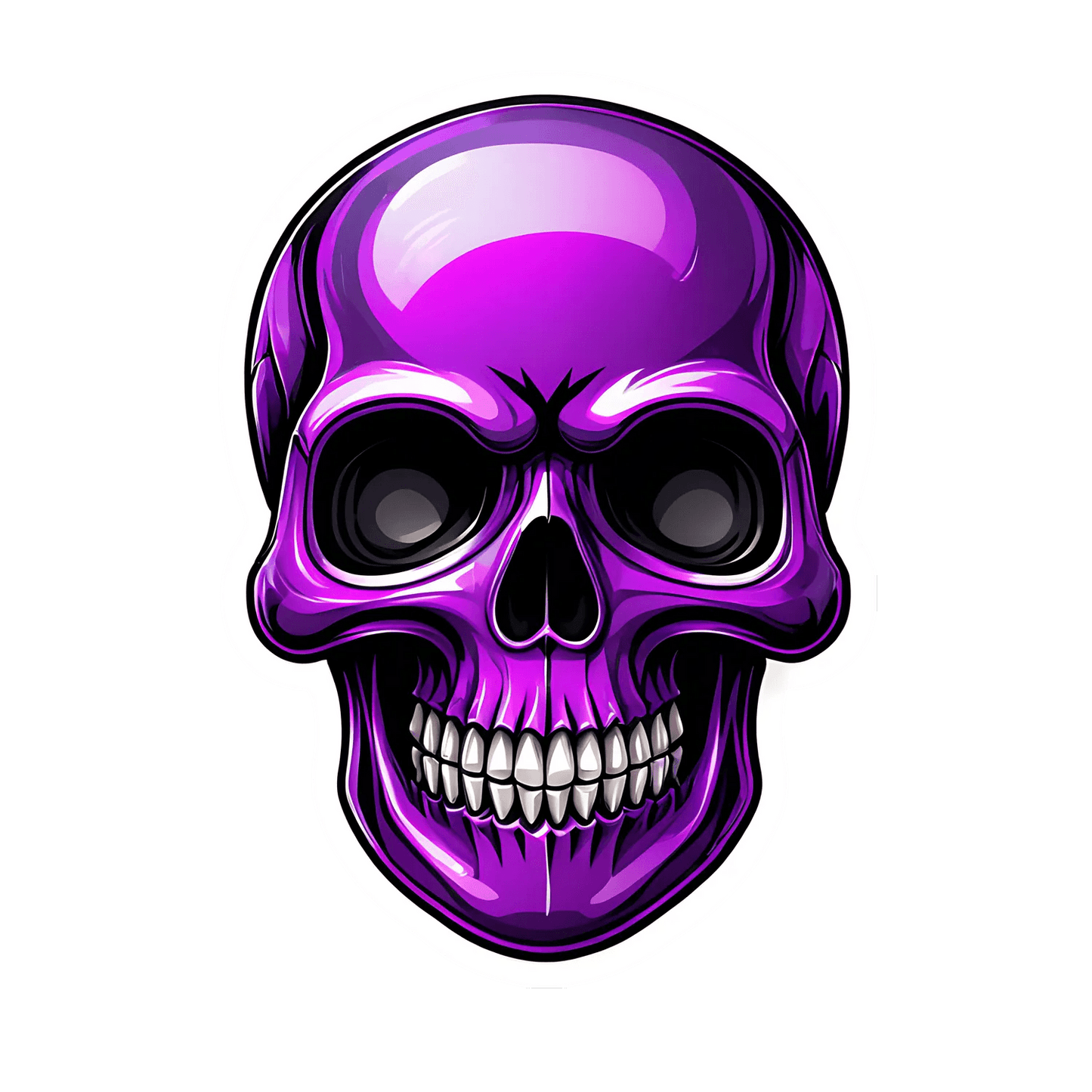 Purple Skull - Sticker - Heat Press Transfer