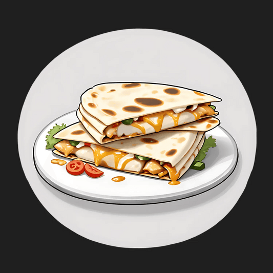 Quesadilla Delight Sticker - Vibrant UV DTF - Heat Press Transfer