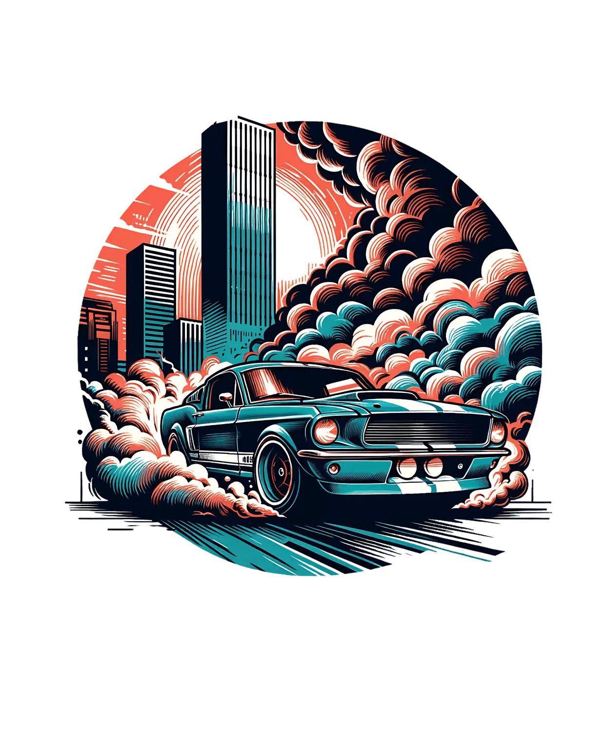 Racing Team On Fire - DTF Ready to Press - Heat Press Transfer