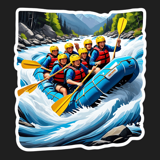 Rafting Adventure - UV DTF Sticker - Heat Press Transfer