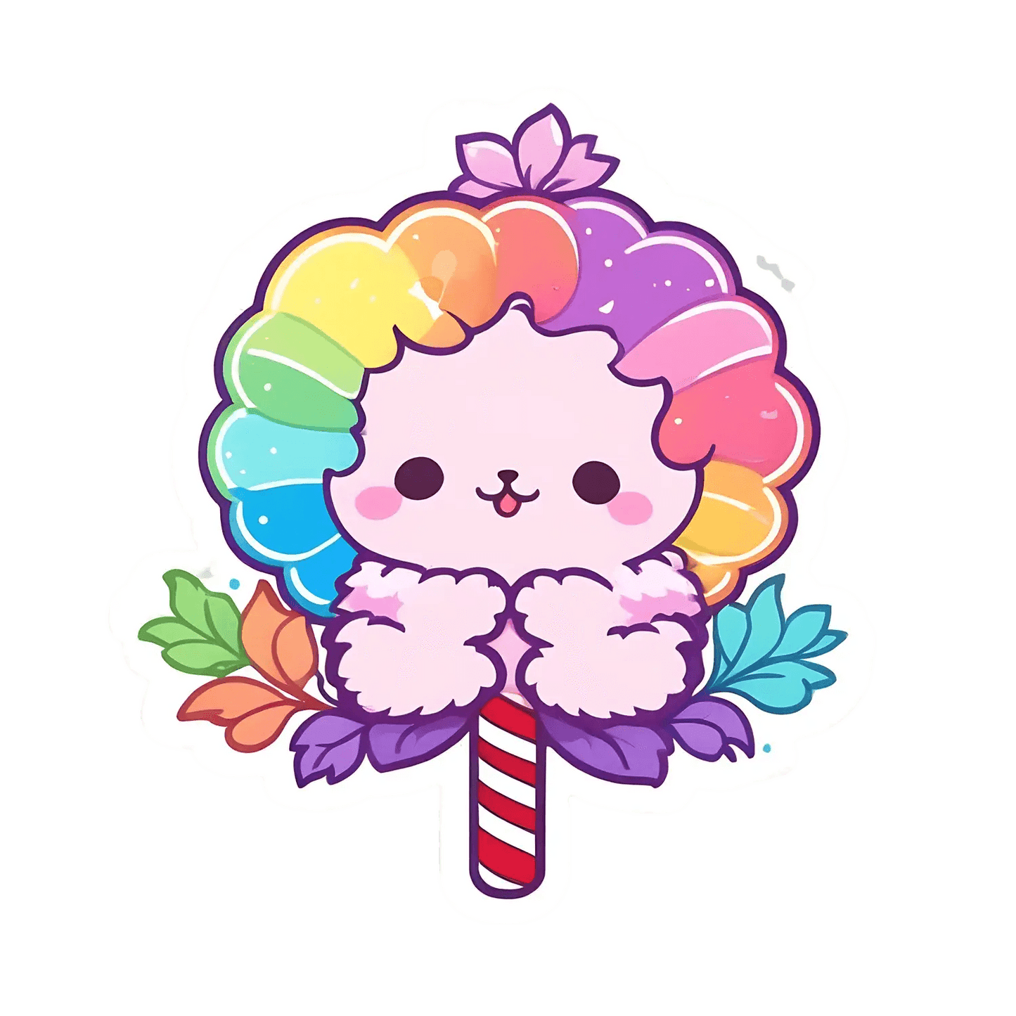 Rainbow Alpaca - Colorful Sticker - Heat Press Transfer