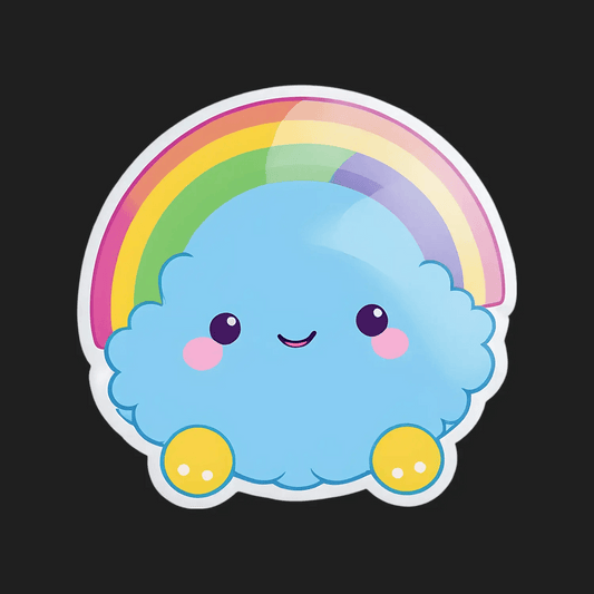 Rainbow Cloud - Cute Sticker - Heat Press Transfer