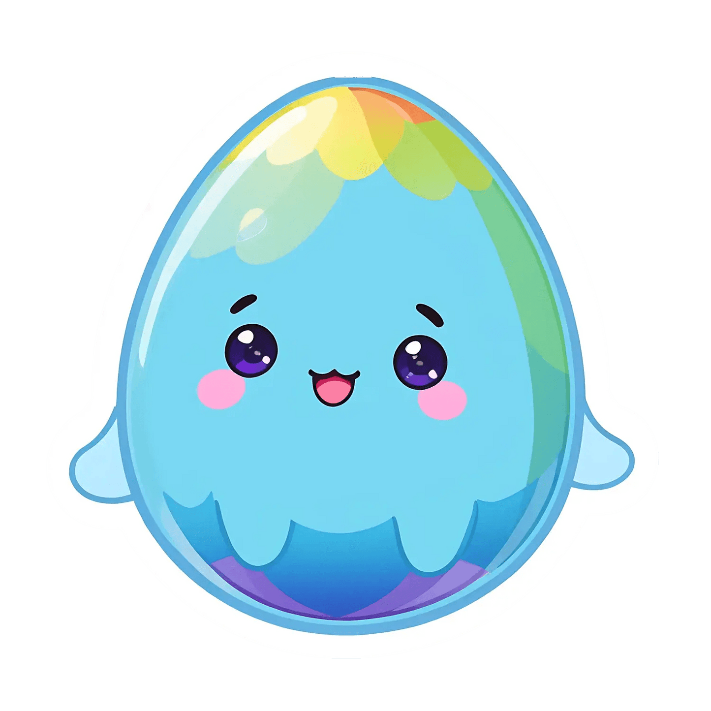 Rainbow Ice - Cute Sticker - Heat Press Transfer