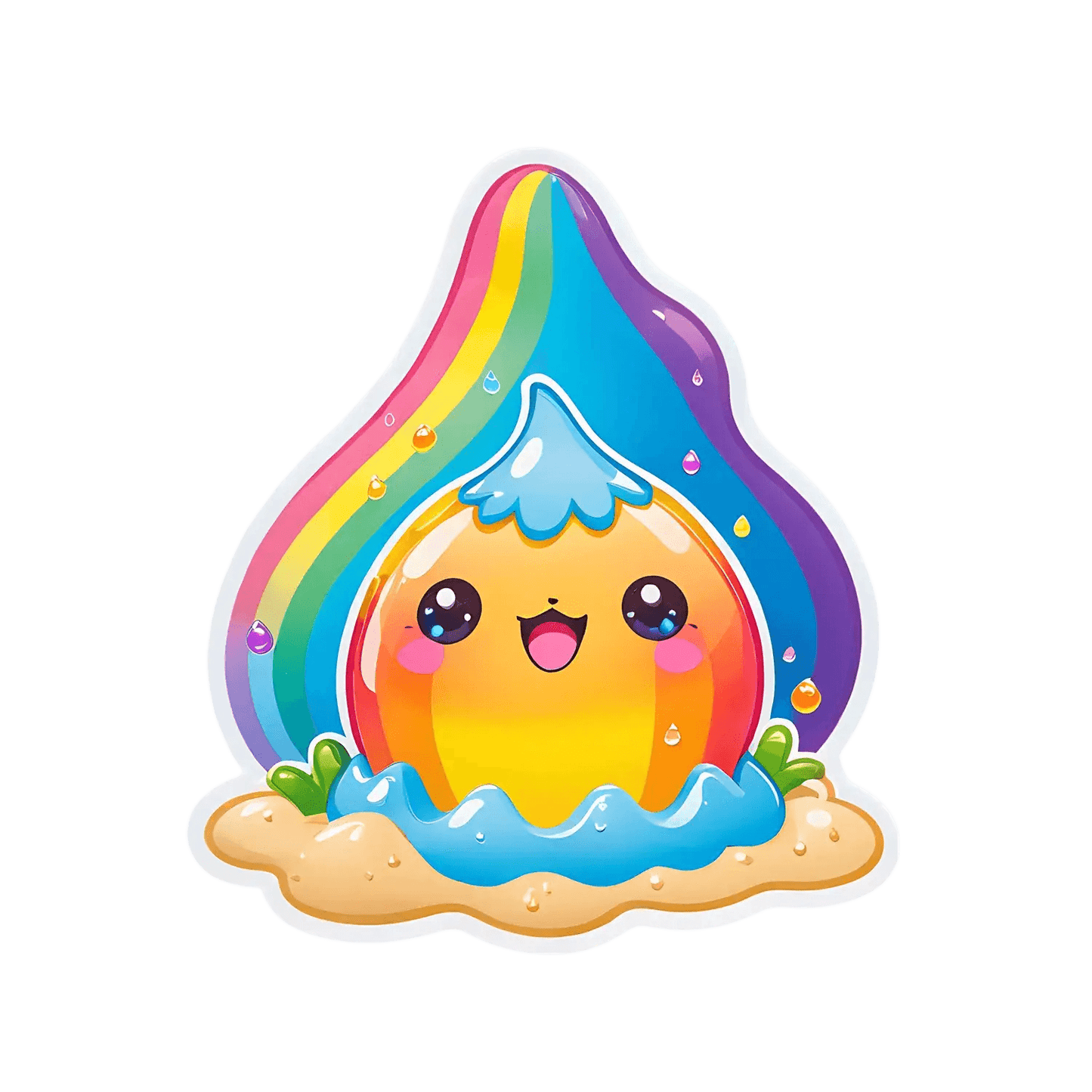 Rainbow Smile - Cute Sticker - Heat Press Transfer