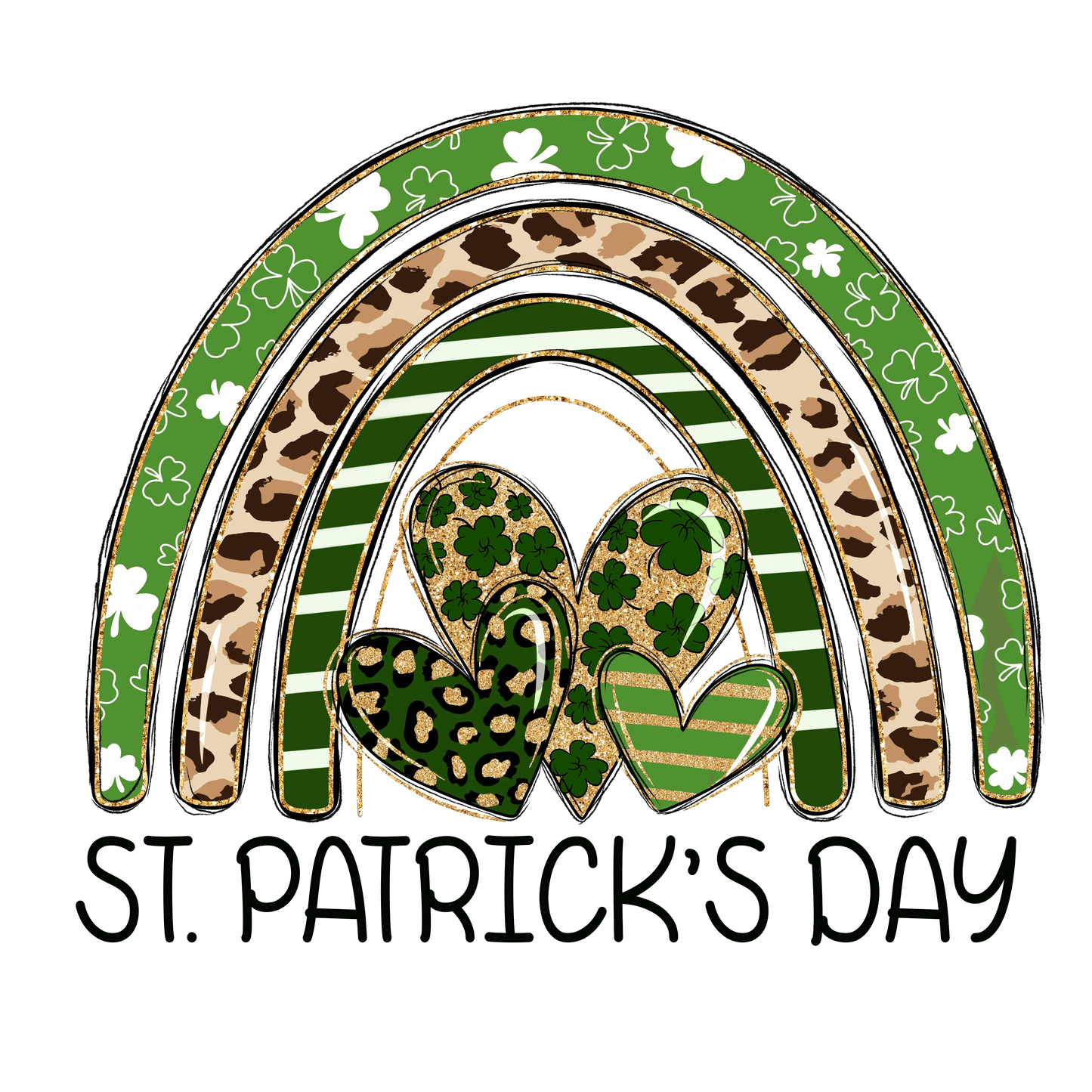 Rainbow St Patrick's Day Design - DTF Ready To Press - Heat Press Transfer