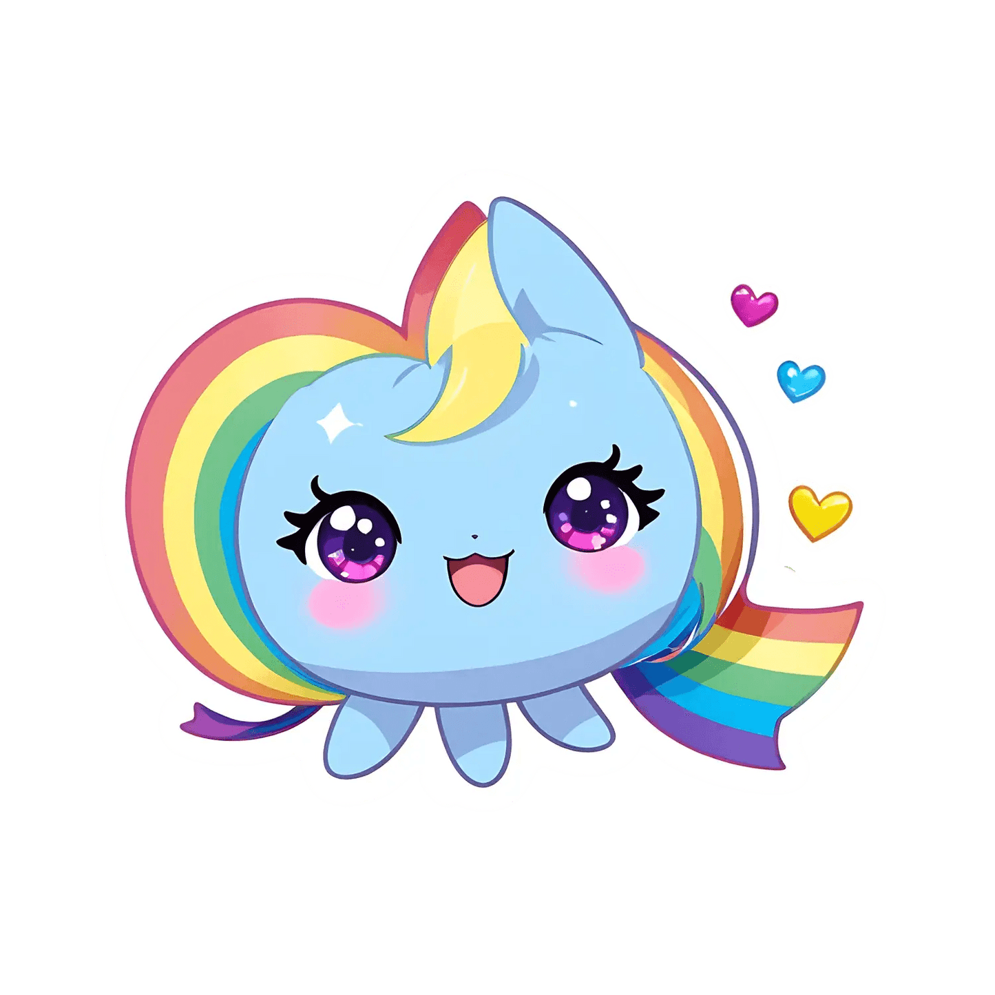 Rainbow Unicorn - Cute Sticker - Heat Press Transfer