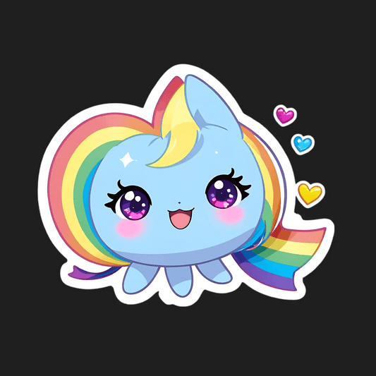 Rainbow Unicorn - Cute Sticker - Heat Press Transfer