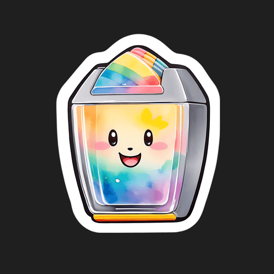 Rainbow Smiley Cup - DTF UV Sticker - Heat Press Transfer