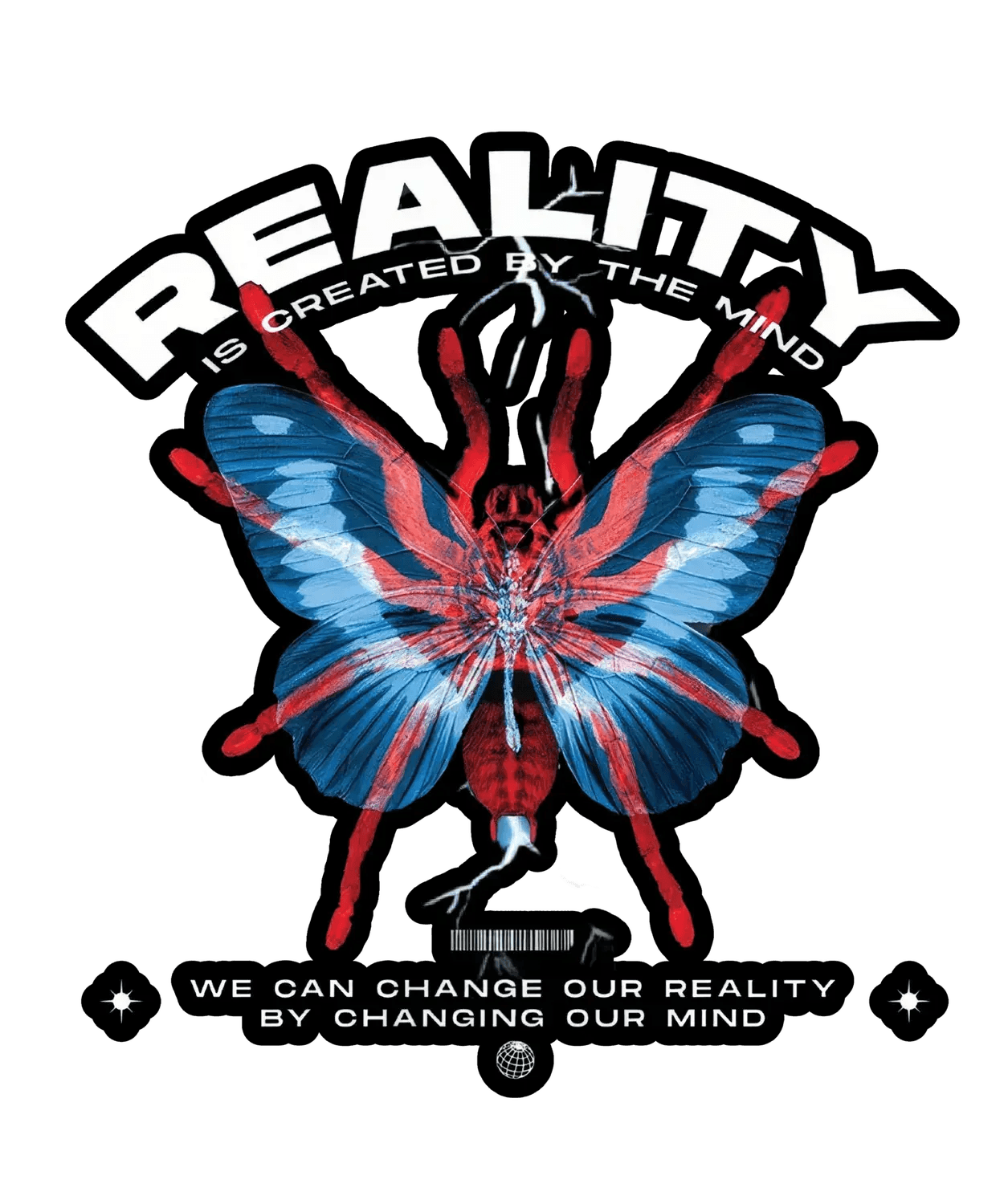 Reality Mind Butterfly - DTF Ready to Press (original)