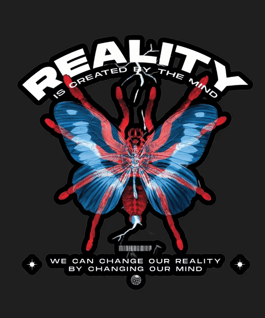 Reality Mind Butterfly - DTF Ready to Press - Heat Press Transfer