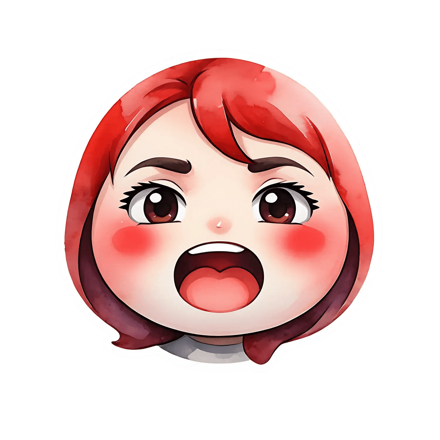 Red Hair Anime - Sticker - Heat Press Transfer