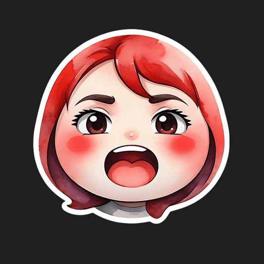 Red Hair Anime - Sticker - Heat Press Transfer