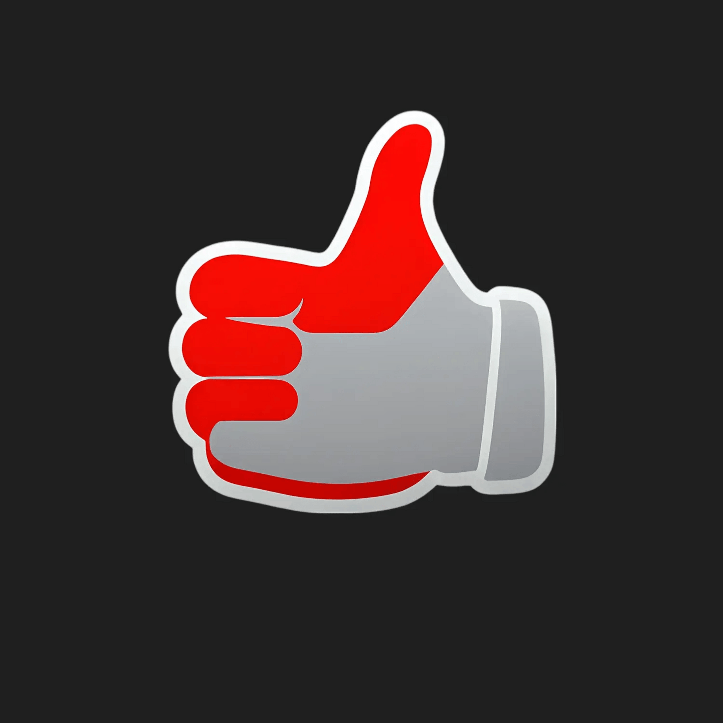 Red Thumbs Up - Sticker - Heat Press Transfer