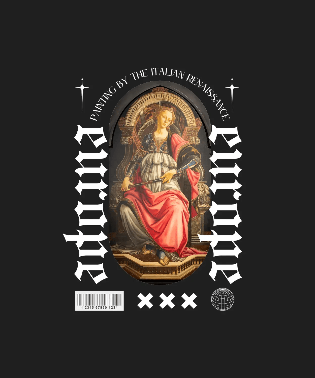 Renaissance Art - DTF Ready to Press (black_bg)