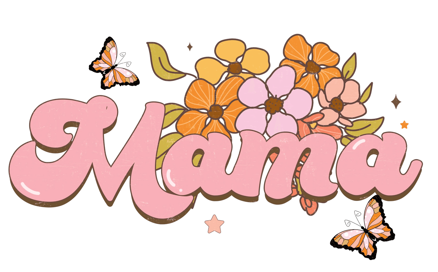Retro Mama Design - DTF Ready To Press - Heat Press Transfer