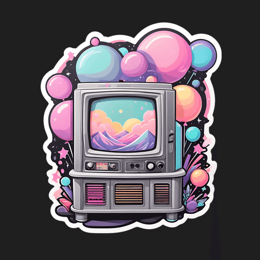 Retro TV Dreamscape - Sticker - Heat Press Transfer