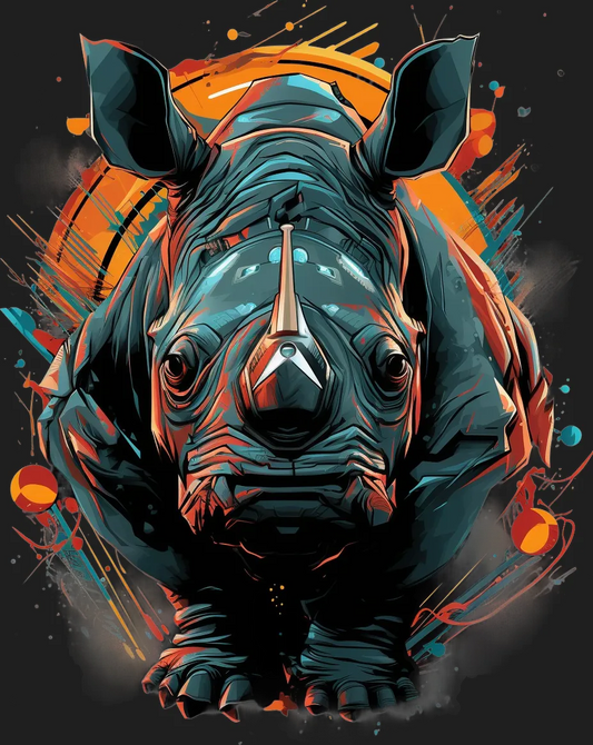 Rhino Artwork - DTF Ready to Press - Heat Press Transfer