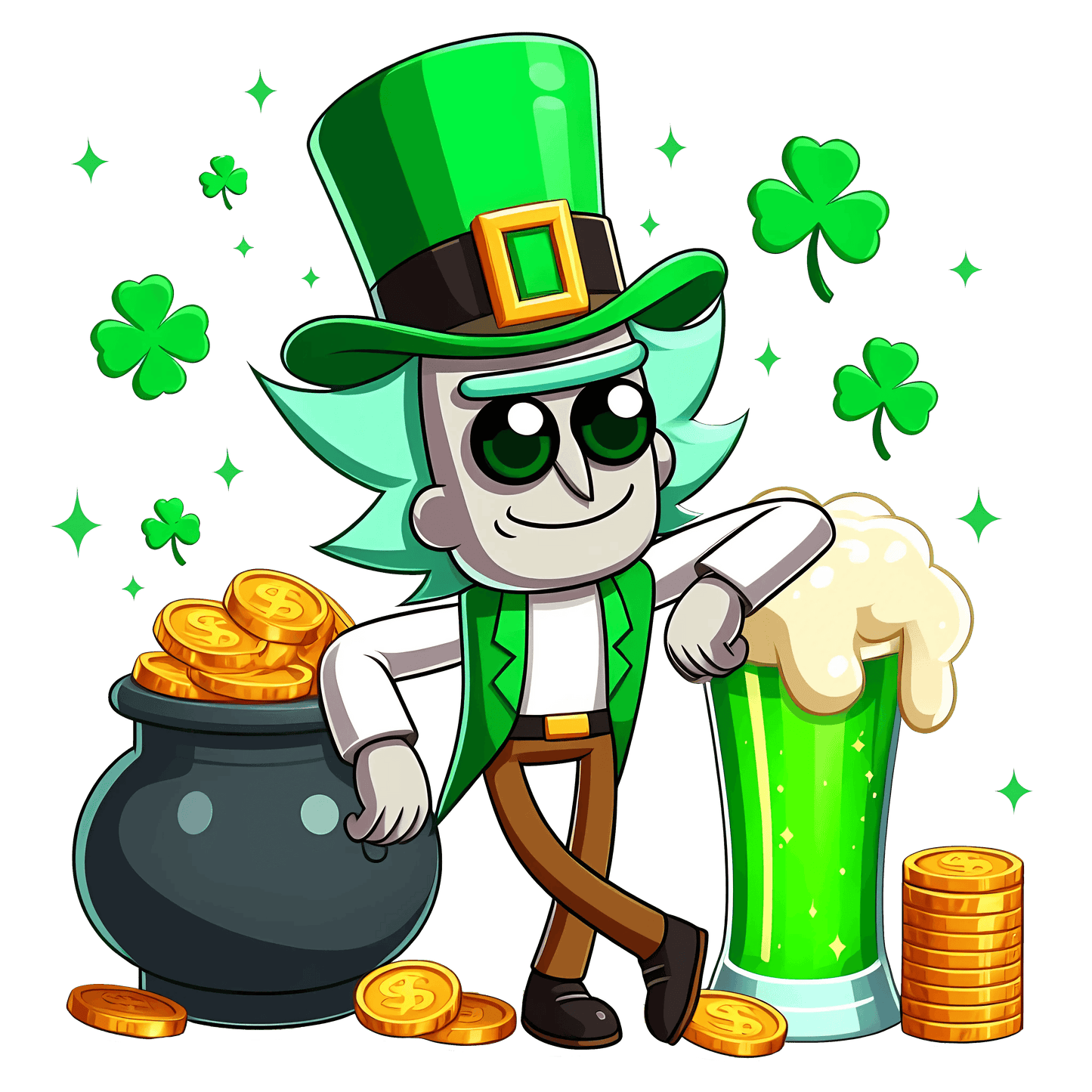 Rick Lucky Day Saint Patrick Design - DTF Ready To Press - Heat Press Transfer