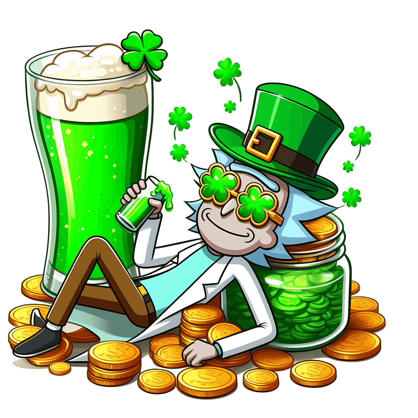 Rick St Patrick's Day Beer Design - DTF Ready To Press - Heat Press Transfer