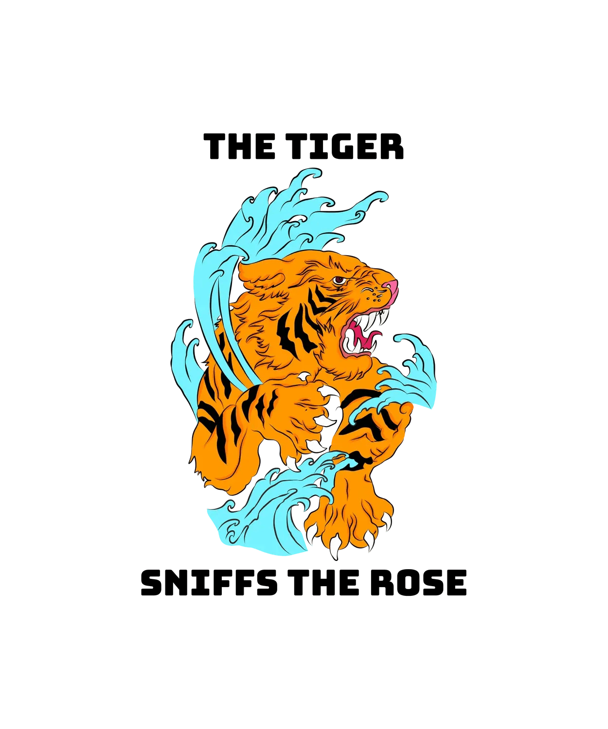 Roaring Tiger Wave - DTF Ready to Press (original)