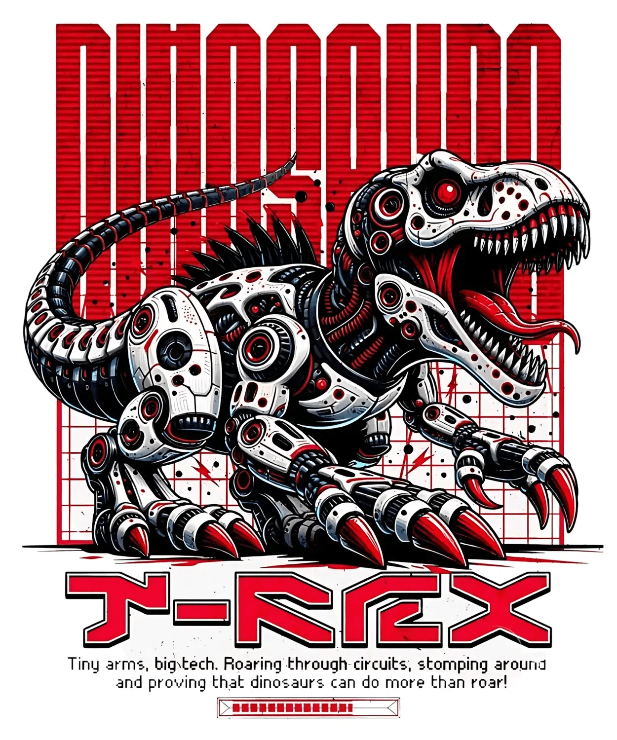 Robotic T-Rex - DTF Ready to Press (original)