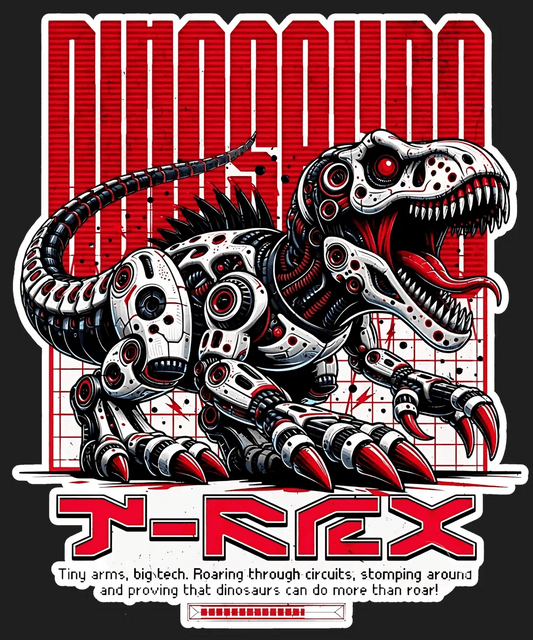 Robotic T-Rex - DTF Ready to Press - Heat Press Transfer