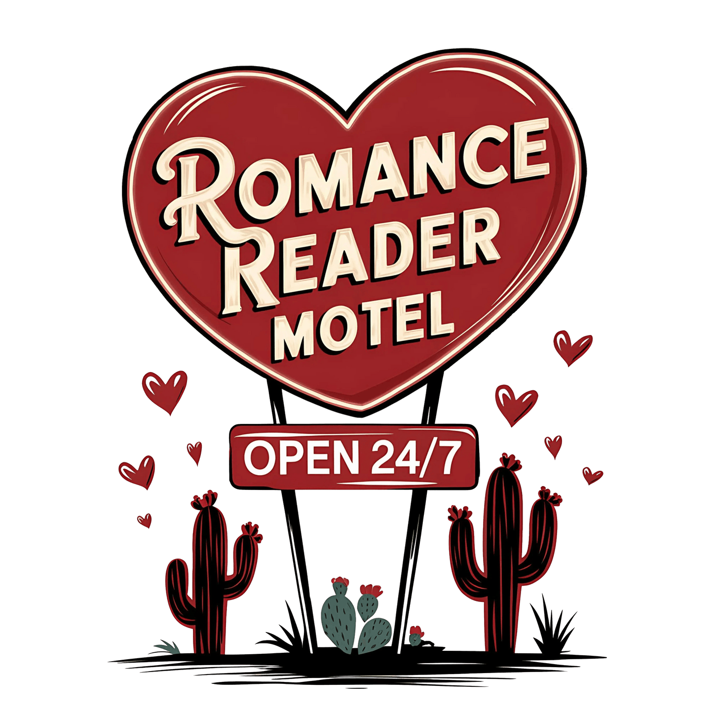 Romance Reader Motel Valentine's Day Design | DTF Center - Heat Press Transfer