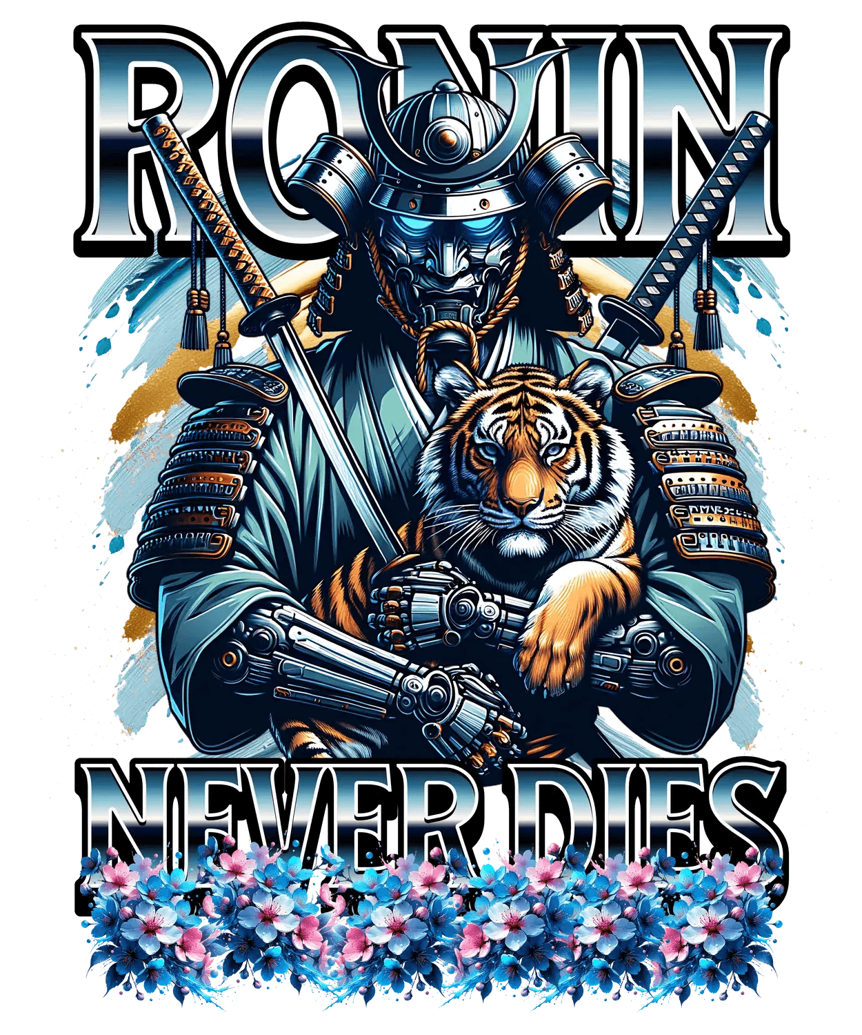 Ronin Tiger Art - DTF Ready to Press - Heat Press Transfer