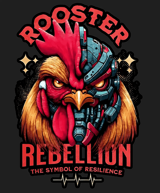 Rooster Rebellion - DTF Ready to Press - Heat Press Transfer