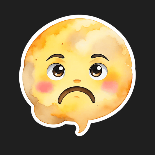 Sad Face Emoji - Sticker - Heat Press Transfer