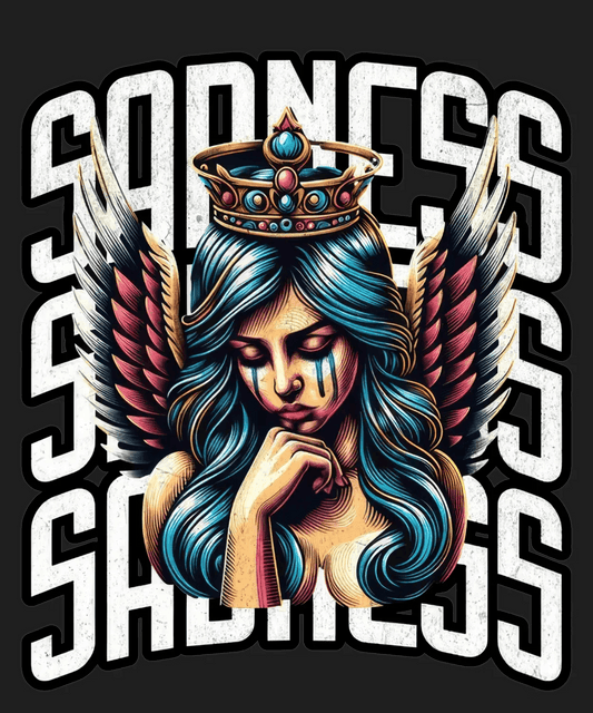 Sadness Crown Angel - DTF Ready to Press - Heat Press Transfer
