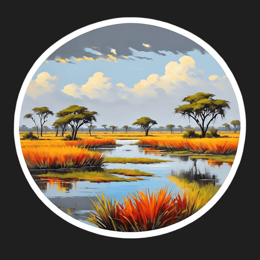 Safari Landscape - Sticker - Heat Press Transfer