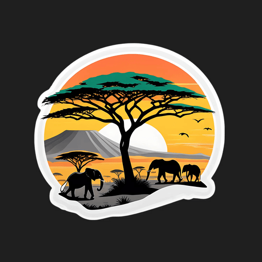Safari Sunset - Sticker - Heat Press Transfer