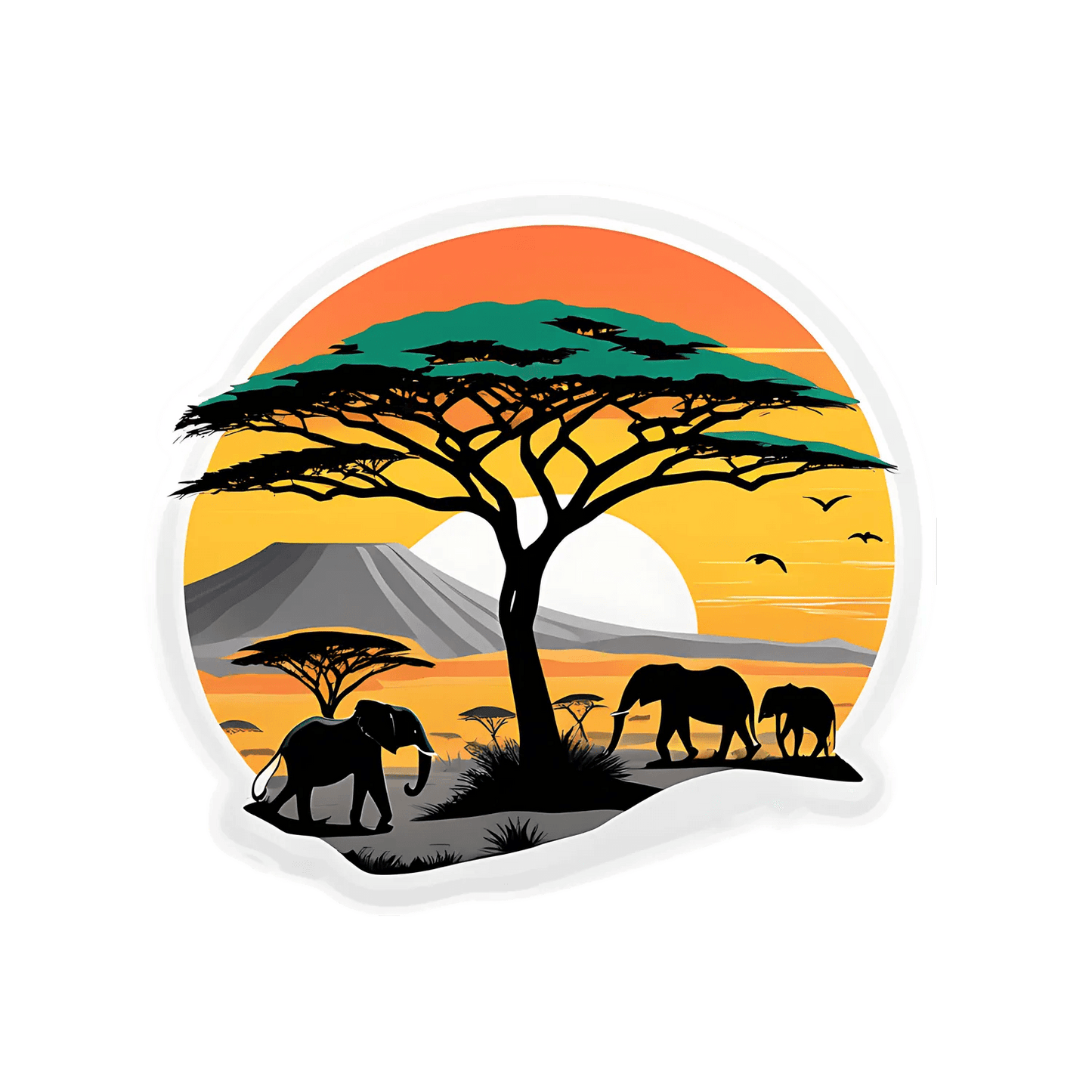 Safari Sunset - Sticker - Heat Press Transfer