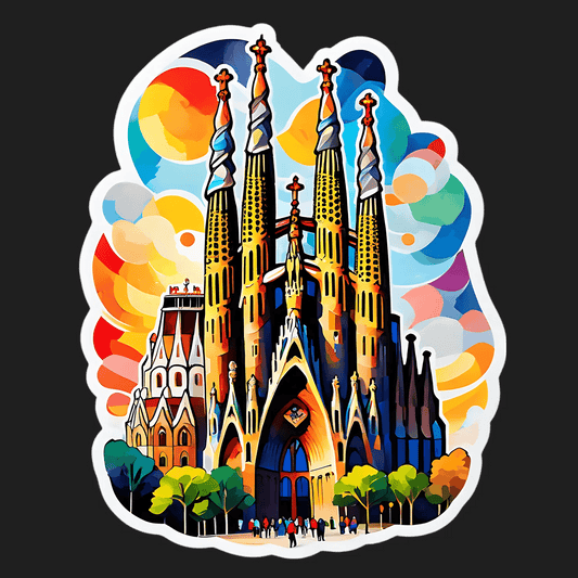 Sagrada Familia Sticker - Vibrant UV DTF - Heat Press Transfer