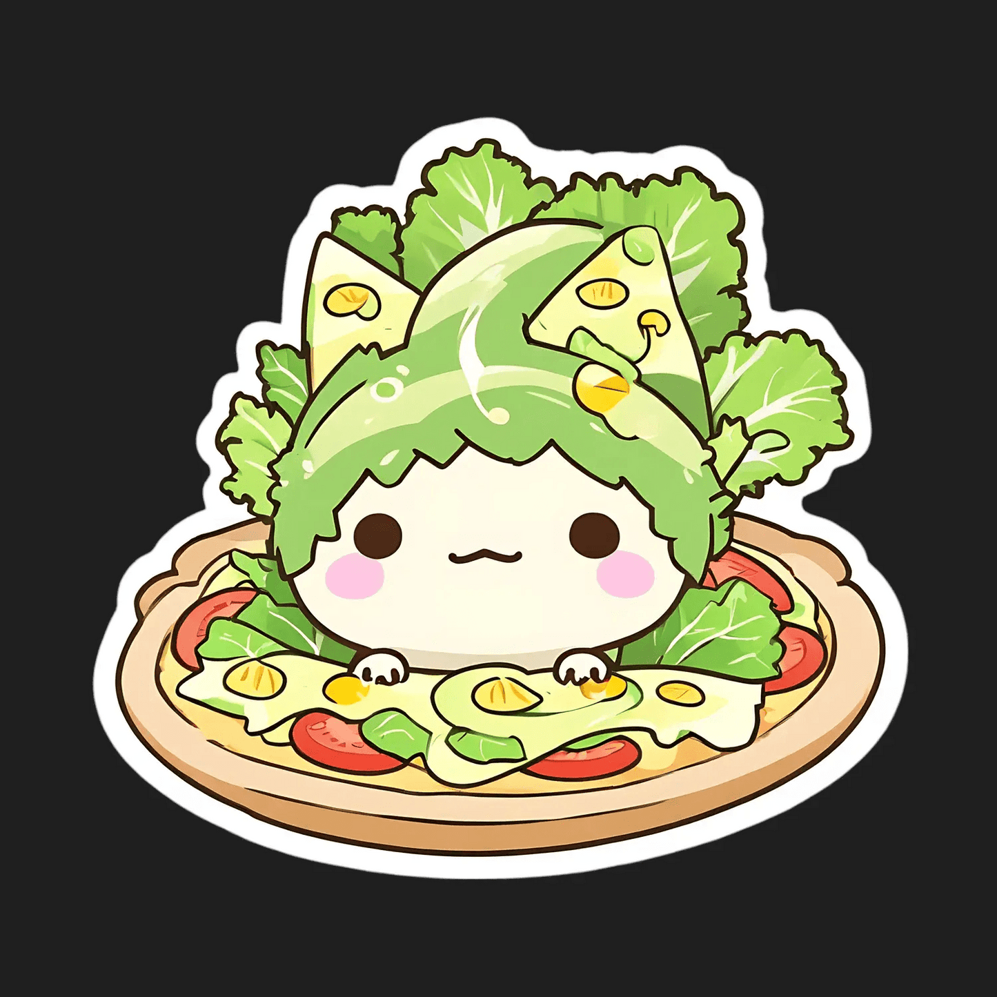 Salad Avatar - Cute Kawaii Sticker - Heat Press Transfer