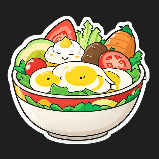 Salad Bowl Sticker - Colorful and Fresh - Heat Press Transfer
