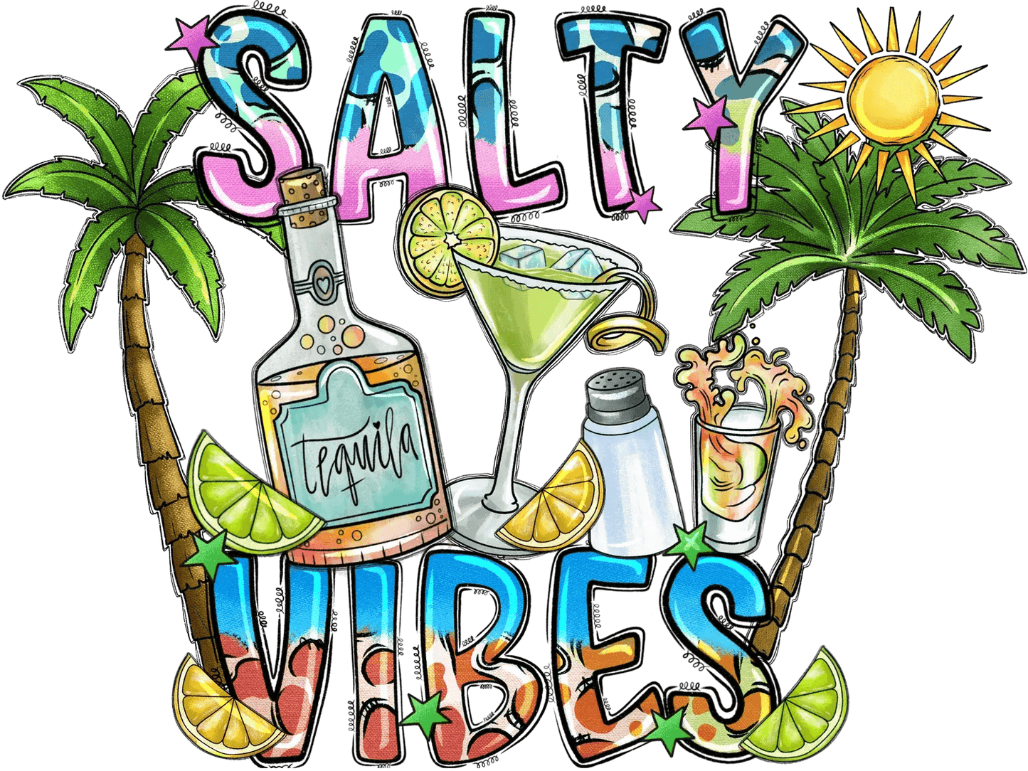 Salty Vibes - DTF Ready to Press - Heat Press Transfer