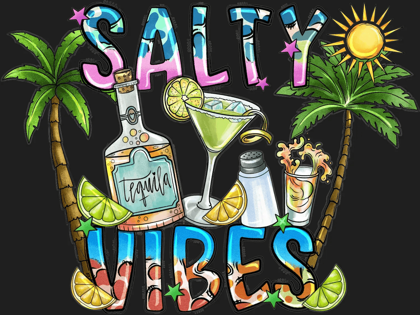Salty Vibes - DTF Ready to Press - Heat Press Transfer