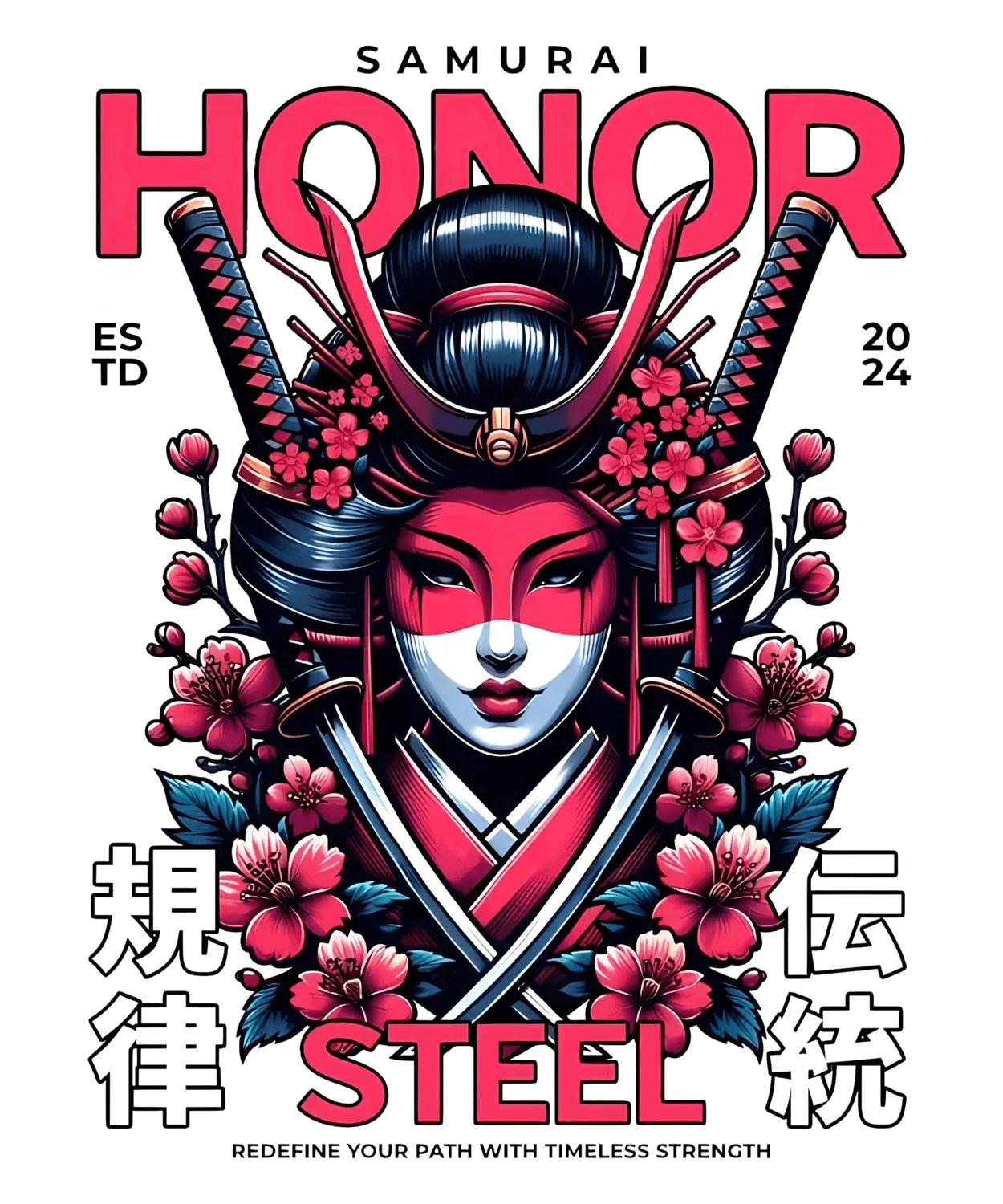 Samurai Honor Graphic - DTF Ready to Press - Heat Press Transfer
