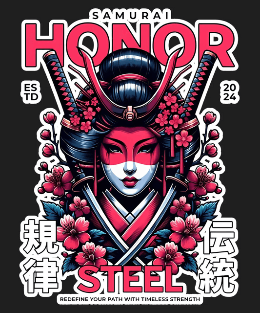 Samurai Honor Graphic - DTF Ready to Press - Heat Press Transfer