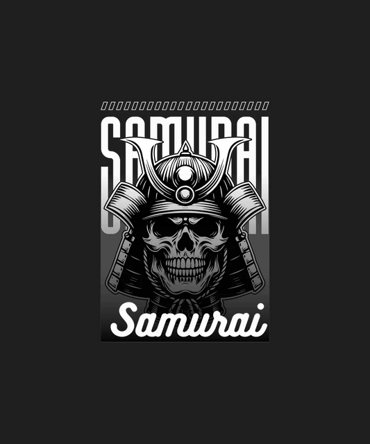 Samurai Skull - DTF Ready to Press - Heat Press Transfer