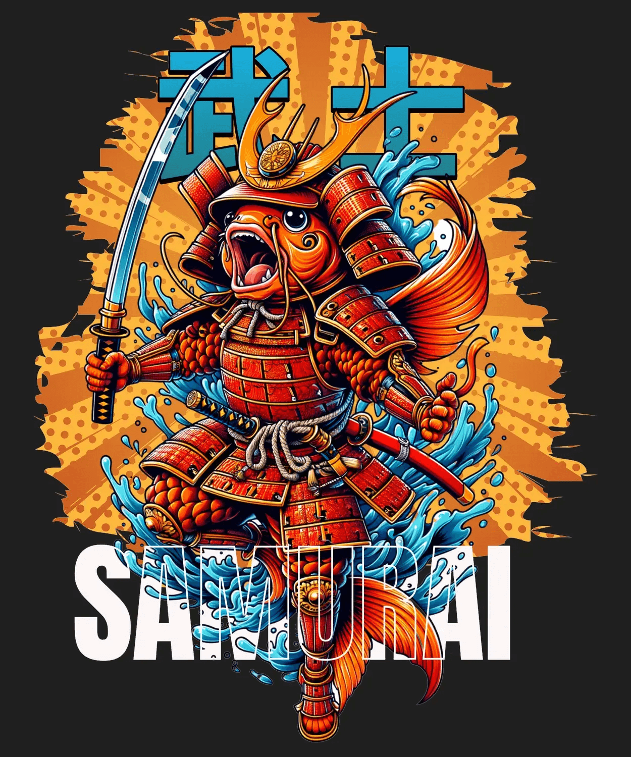 Samurai Warrior - DTF Ready to Press - Heat Press Transfer