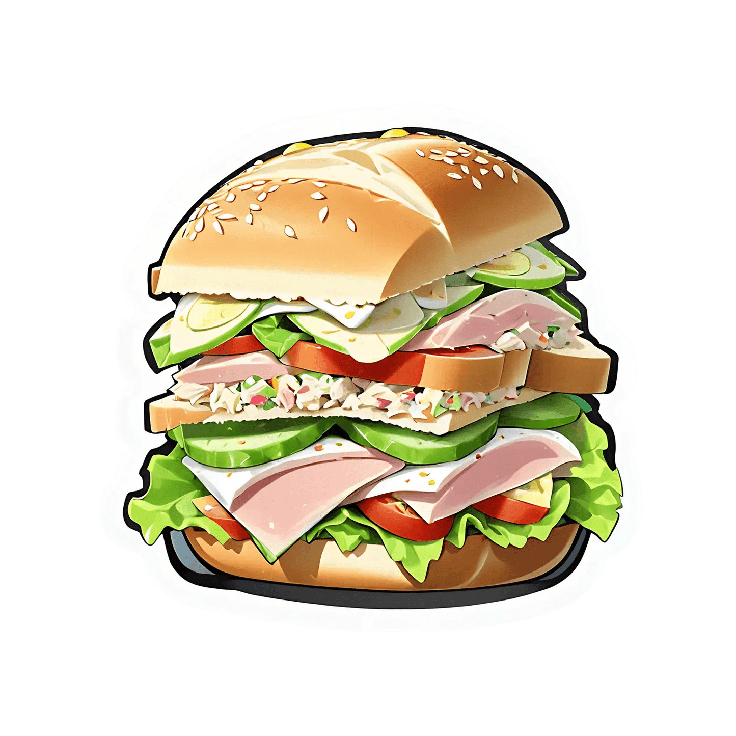 Sandwich Delight - Sticker - Heat Press Transfer