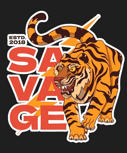 Savage Tiger - DTF Ready to Press - Heat Press Transfer
