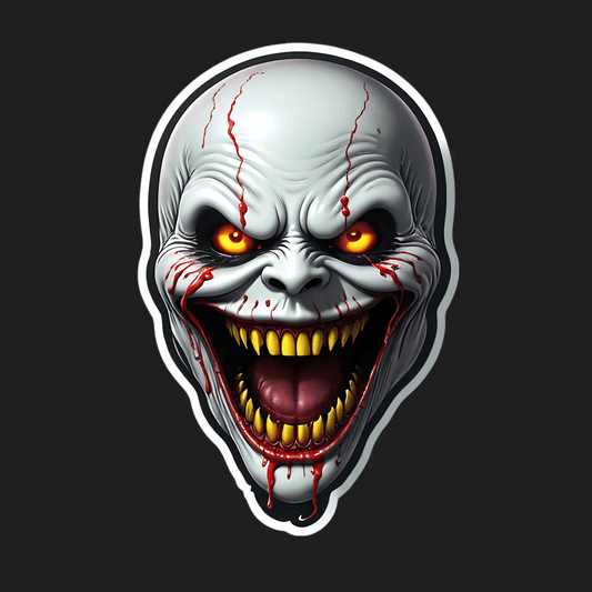 Scary Clown Sticker - UV DTF Halloween Graphic - Heat Press Transfer