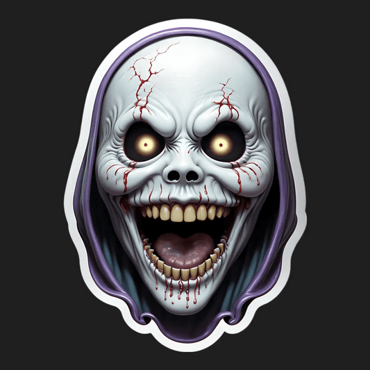 Scary Skull UV - Horror Sticker - Heat Press Transfer
