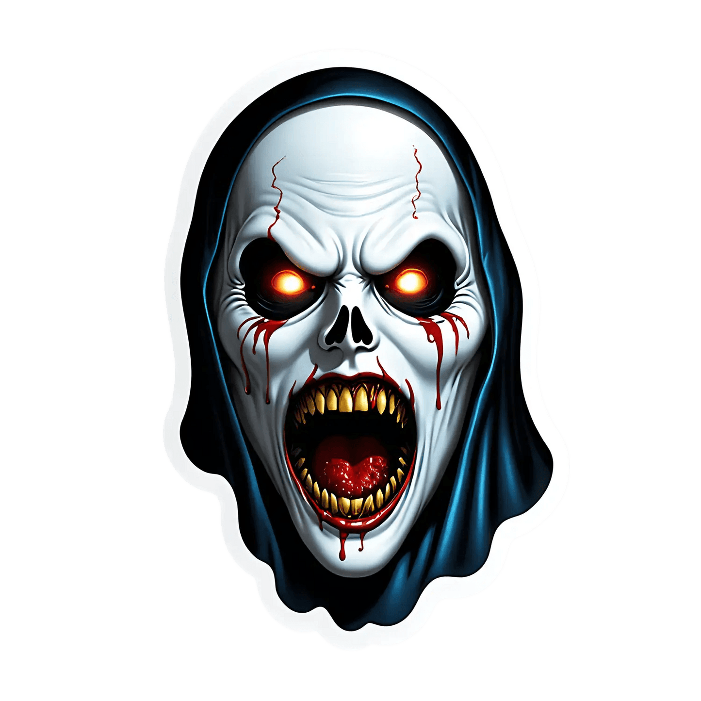 Scary Skull UV - Sticker - Heat Press Transfer