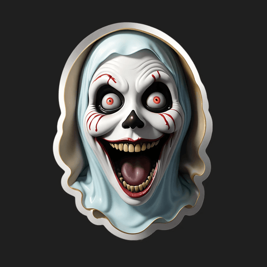 Scary Clown Face - UV Sticker - Heat Press Transfer